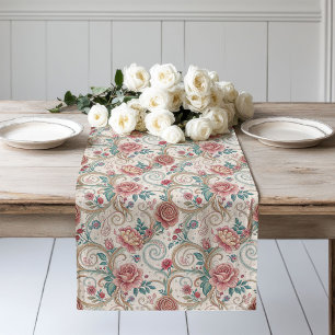 Chemin De Table Long Décor de table florale de l'époque victorienne cla