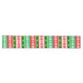 CHEMIN DE TABLE LONG DÉCORATIONS DE NOËL DESIGN ROUGE BLANC VERT (Horizontal)