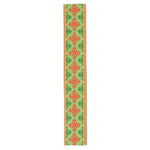CHEMIN DE TABLE LONG DÉCORATIONS DE NOËL VERT BLANC ROUGE POUR SAPIN DE
