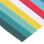 Chemin De Table Long Des rayures rouges et jaunes entre les tons bleus (Coin)