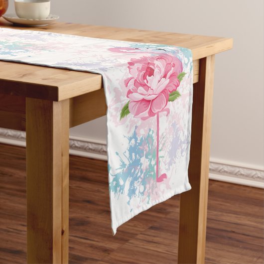 Chemin De Table Long Design flamand rose (In Situ)