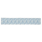 Chemin De Table Long Design gravé bleu serein (Horizontal)