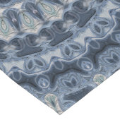 Chemin De Table Long Design Motif Mandala bleu et argent (Coin)