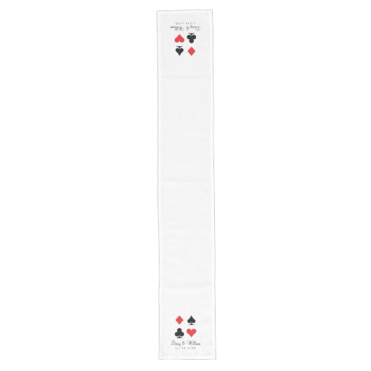 Chemin De Table Long Destiny Las Vegas Red White Reception Table Runner (Devant)