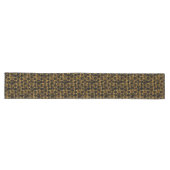 Chemin De Table Long Diamants noirs et or erratiques (Horizontal)