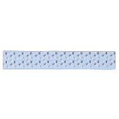 Chemin De Table Long Doodle Chiens Blue Table Runner (Horizontal)