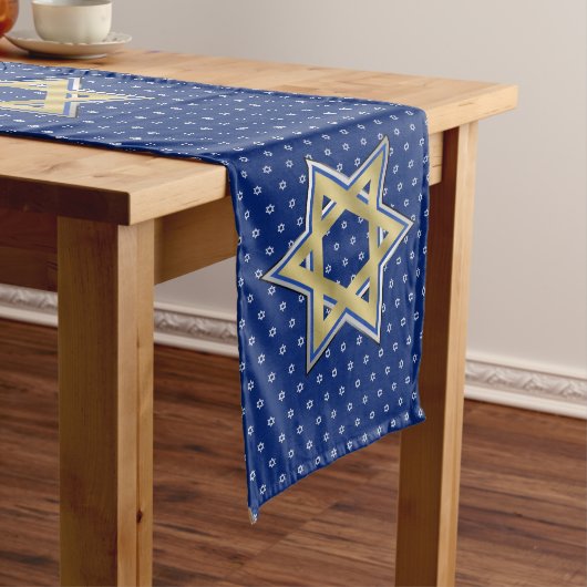Chemin De Table Long D'or d'étoile de David frais supplémentaires (In Situ)