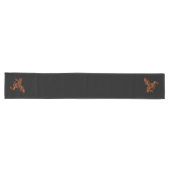 Chemin De Table Long Dragon flamboyant sur noir (Horizontal)
