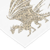 Chemin De Table Long Dragon Mosaïque Doré Incroyable (Coin)