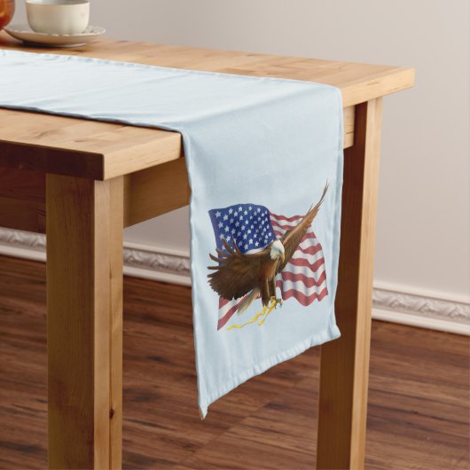 Chemin De Table Long Drapeau américain et aigle (In Situ)
