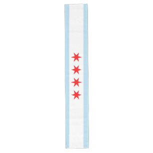 Chemin De Table Long Drapeau de Chicago