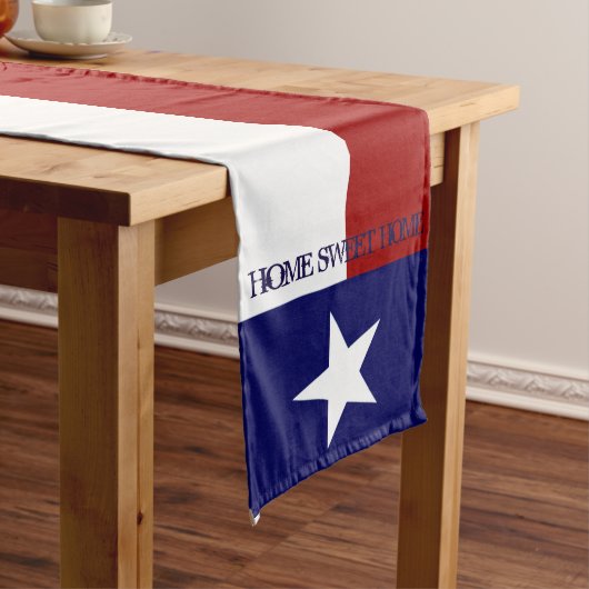 Chemin De Table Long Drapeau patriotique du Texas Maison douce Maison (In Situ)