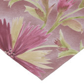 Chemin De Table Long Écharpe Dresser En Bourgogne Florale Avec Vert Oli (Coin)