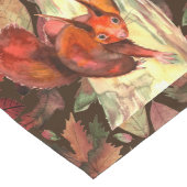 Chemin De Table Long Écureuils risqués Nature Automne Feuilles d'automn (Coin)