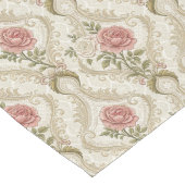 Chemin De Table Long Elégant Beige Damask Blush Rose Victorian Inspire (Coin)