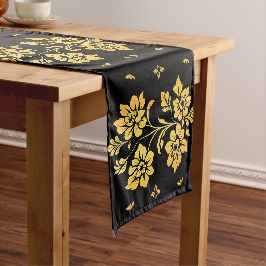Chemin De Table Long Elégant Floral Luxe Collection Moderne (In Situ)