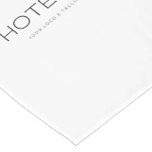 Chemin De Table Long Élégant logo d'entreprise blanc, affichage d'événe (Coin)