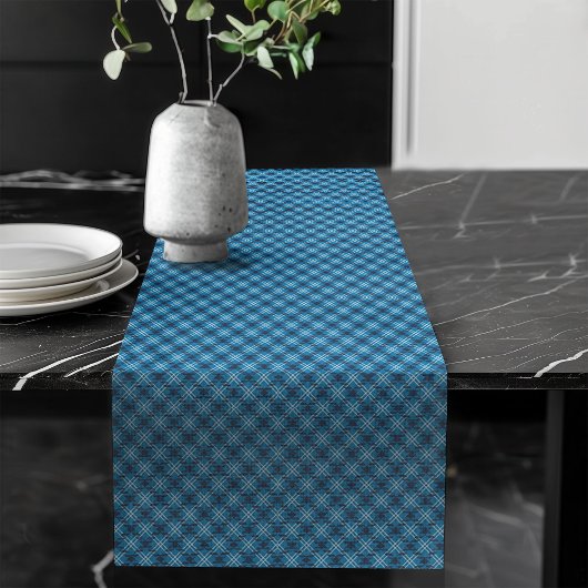 Chemin De Table Long Elégant Marine Check Table Runner pour un dîner co