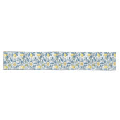 Chemin De Table Long Elegant Mediterranean Lemon Botanical Navy (Horizontal)