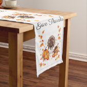 Chemin De Table Long Elegant Thanksgiving "Give Thanks" Table Runner (In Situ)