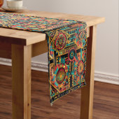 Chemin De Table Long Elégant Turquoise "Aztec Dream" Coureur de table d (In Situ)