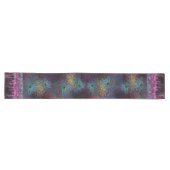 Chemin De Table Long Elégante Peacock Feather Purple Damask Gold Partie (Horizontal)