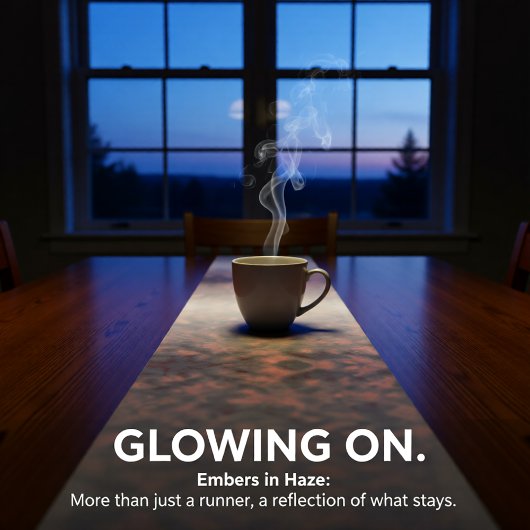 Chemin De Table Long Embers in Haze