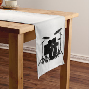 Chemin De Table Long Ensemble de batterie Monogram Silver