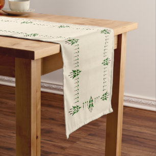 Chemin De Table Long Esprit adoptif de Hélène du motif en bois