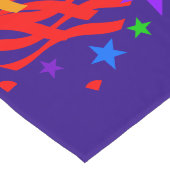 Chemin De Table Long Etoiles arc-en-ciel et Streamers (Coin)