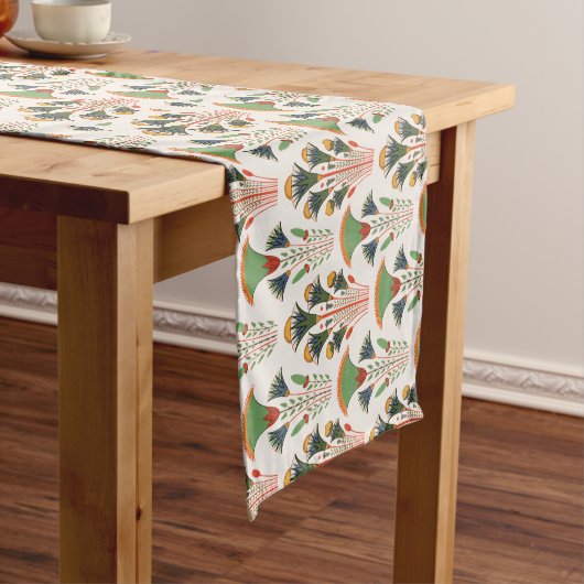 Chemin De Table Long Fanfleurs Vert Orange AutAutomne (In Situ)