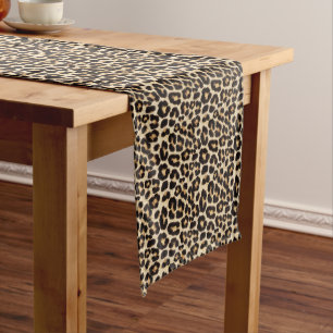 Chemin De Table Long Faux Leopard Fur Belle