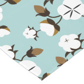 Chemin De Table Long Ferme Fleurs de coton rustique et Turquoise (Coin)