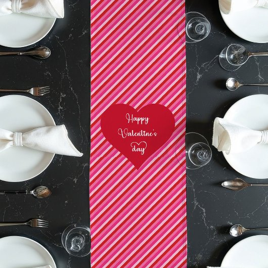 Chemin De Table Long Festive Hearts Table Runner Happy Valentine’s Day