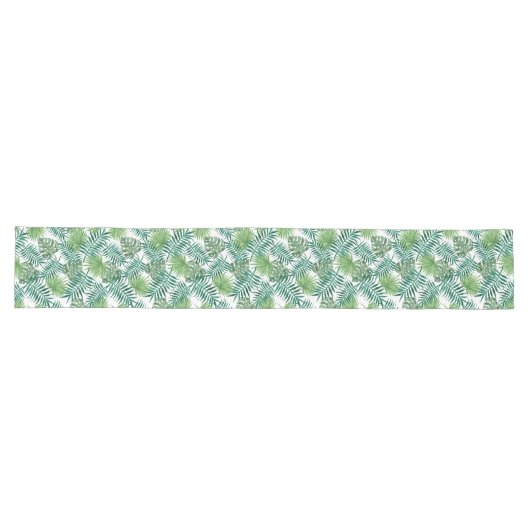 Chemin De Table Long Feuilles Plantes tropicaux (Horizontal)