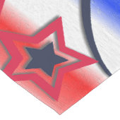 Chemin De Table Long Feux d'artifice sur Bleu Blanc Rouge (Coin)