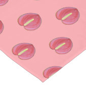 Chemin De Table Long Fleur Anthurium rouge Motif sans couture sur (Coin)
