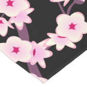 Chemin De Table Long Fleur de cerisier rose noir (Coin)
