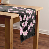 Chemin De Table Long Fleur de Cerisier Rose Noir (In Situ)