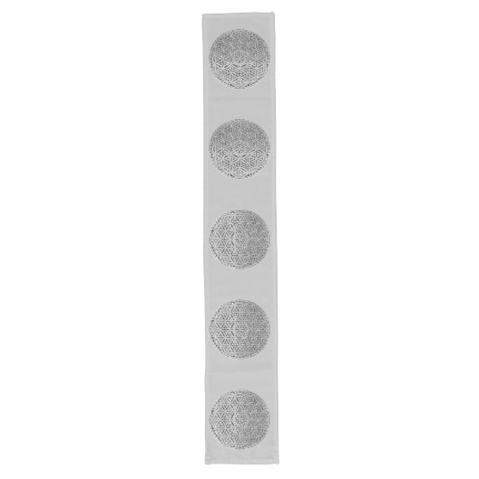 Chemin De Table Long Fleur de vie / Blume des Lebens - Médaille Argent (Devant)
