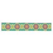 Chemin De Table Long Fleur de vie - or - fractale 2 (Horizontal)