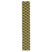 Chemin De Table Long fleur floral jaune tendance   (Devant)