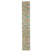 Chemin De Table Long Fleur florale d'or vert motif turc perse (Devant)