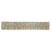 Chemin De Table Long Fleur florale d'or vert motif turc perse (Horizontal)