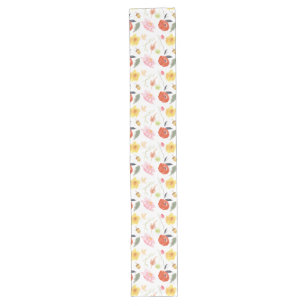 Chemin De Table Long Fleurs à l'aquarelle