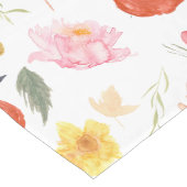 Chemin De Table Long Fleurs à l'aquarelle (Coin)