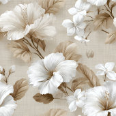 Chemin De Table Long Fleurs Blanches Neutres Coureur de Table Ivoire Be