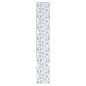 Chemin De Table Long Fleurs bleues (Devant)