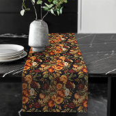 Chemin De Table Long Fleurs d'automne rustiques et coureur Citrouille