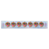 Chemin De Table Long Fleurs de l'amour de monogramme PM0001 (Horizontal)